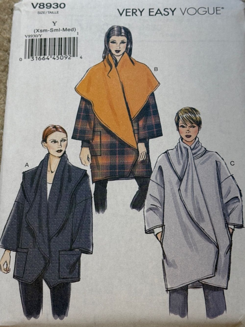 Vogue women's jacket sewing pattern